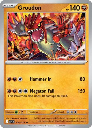 Groudon 108 - Rare
