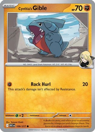 Cynthia's Gible 109 - Common