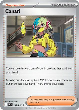 Canari 185/217 - Uncommon Reverse Holo