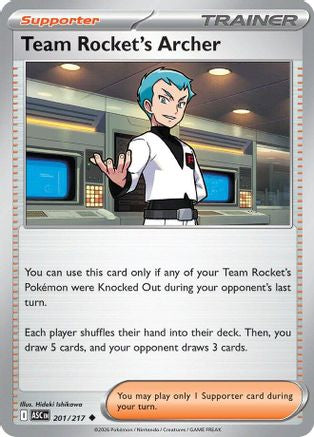 Team Rocket's Archer 201 - Uncommon Reverse Holo