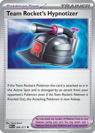 Team Rocket's Hypnotizer 206 - Uncommon Reverse Holo