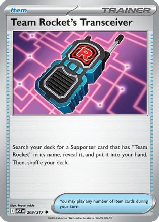 Team Rocket's Transceiver 209/217 - Uncommon Reverse Holo