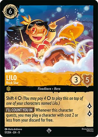 Lilo (Rock Star) - 17/204 - Super Rare (Foil)