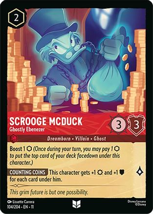 Scrooge McDuck (Ghostly Ebenezer) - 104/204 - Uncommon (Foil)