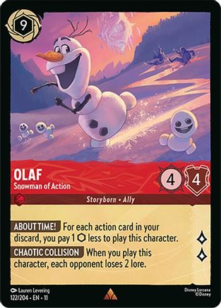 Olaf (Snowman of Action) - 122/204 - Rare