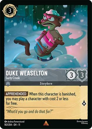 Duke Weaselton (Surly Crook) - 182/204 - Rare (Foil)