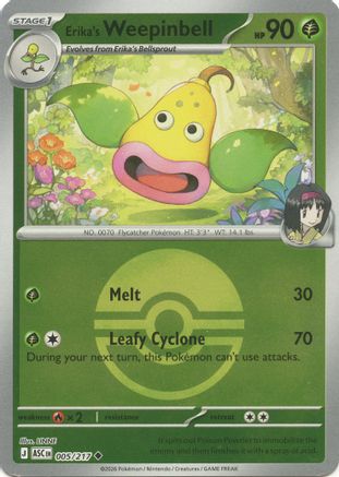 Erika's Weepinbell (Poke Ball) 005 - Uncommon Reverse Holo