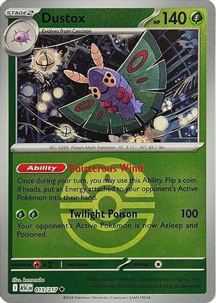 Dustox (Love Ball) 015/217 - Uncommon Reverse Holo