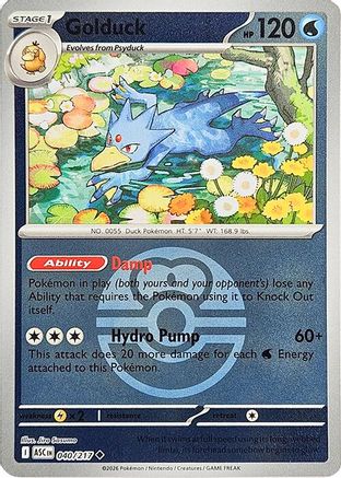 Golduck (Love Ball) 040 - Uncommon Reverse Holo
