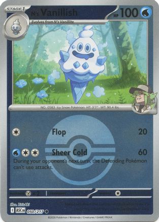 N's Vanillish (Poke Ball) 050 - Common Reverse Holo