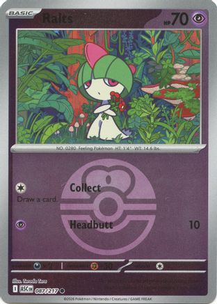 Ralts (Love Ball) 087 - Common Reverse Holo