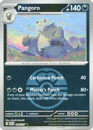 Pangoro (Love Ball) 140 - Uncommon Reverse Holo
