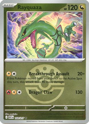 Rayquaza (Friend Ball) 153 - Rare Reverse Holo