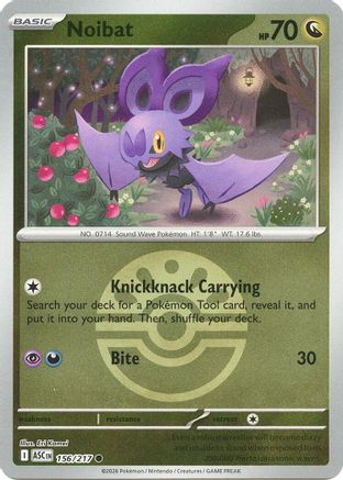 Noibat (Friend Ball) 156 - Common Reverse Holo