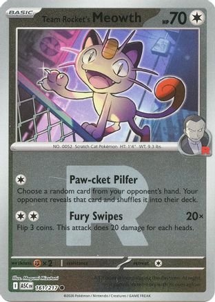 Team Rocket's Meowth (Team Rocket) 161 - Common Reverse Holo