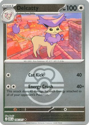 Delcatty (Love Ball) 166 - Uncommon Reverse Holo