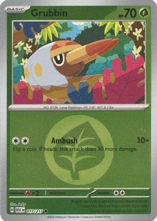 Grubbin (Energy Symbol Pattern) 017 - Common Reverse Holo