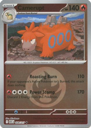 Camerupt (Energy Symbol Pattern) 028 - Uncommon Reverse Holo