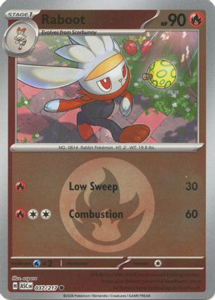 Raboot (Energy Symbol Pattern) 037 - Common Reverse Holo