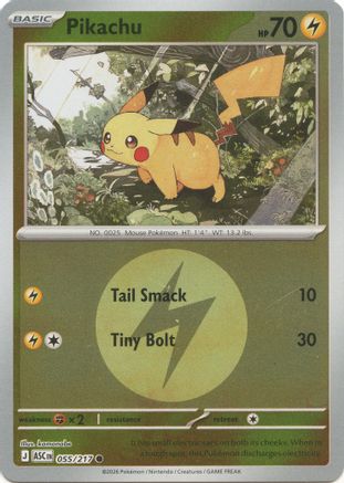Pikachu (Energy Symbol Pattern) 055 - Common Reverse Holo
