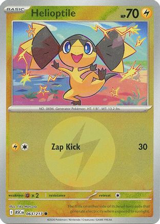 Helioptile (Energy Symbol Pattern) 063 - Common Reverse Holo