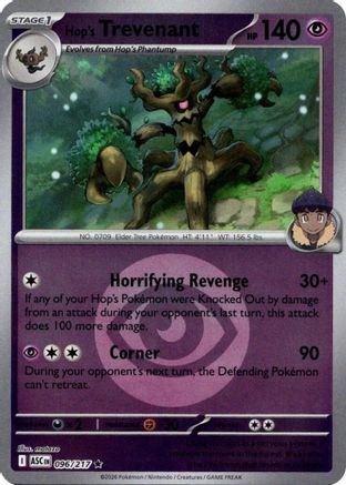 Hop's Trevenant (Energy Symbol Pattern) 096/217 - Rare Reverse Holo