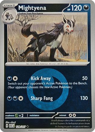 Mightyena (Energy Symbol Pattern) 129/217 - Uncommon Reverse Holo