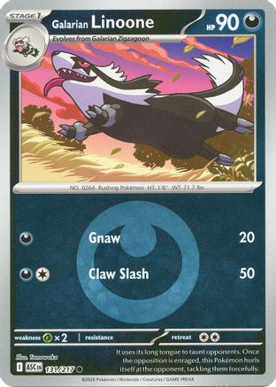 Galarian Linoone (Energy Symbol Pattern) 131 - Common Reverse Holo