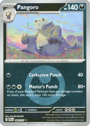Pangoro (Energy Symbol Pattern) 140 - Uncommon Reverse Holo
