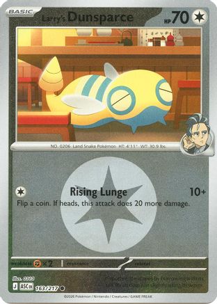 Larry's Dunsparce (Energy Symbol Pattern) 163 - Common Reverse Holo