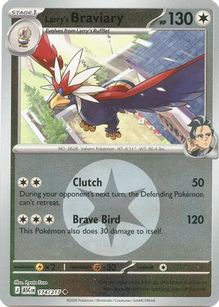 Larry's Braviary (Energy Symbol Pattern) 174 - Uncommon Reverse Holo