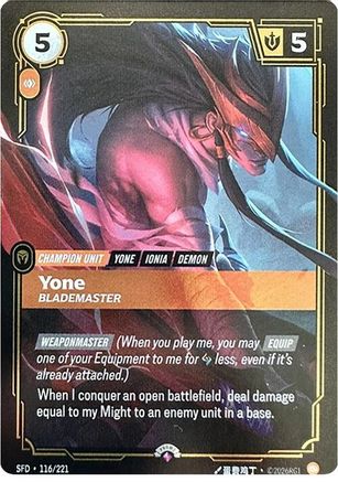 Yone - Blademaster - 116/221 - Promo