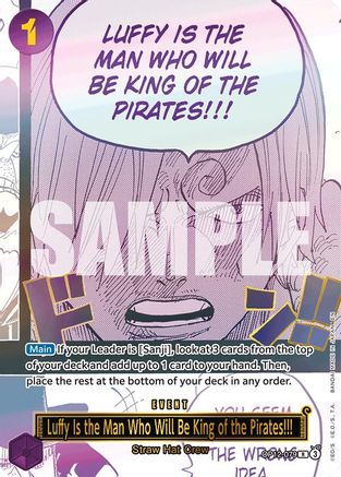 Luffy Is the Man Who Will Be King of the Pirates!!! (Japanese Version 3rd Anniversary Set) (OP12-079)
