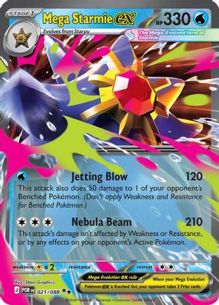 Mega Starmie ex 021/088 - Holofoil - Double Rare