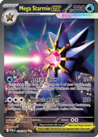 Mega Starmie ex 118/088 - Holofoil - Special Illustration Rare