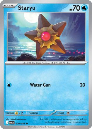 Staryu 020 - Reverse Holofoil - Common