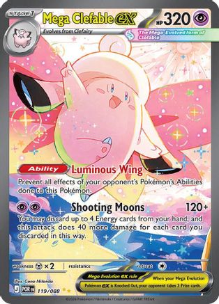 Mega Clefable ex 119/088 - Holofoil - Special Illustration Rare