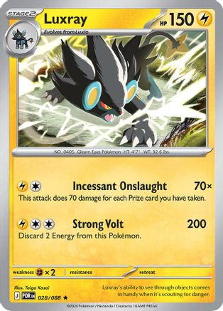 Luxray 028 - Reverse Holofoil - Rare