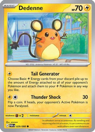 Dedenne 029/088 - Reverse Holofoil - Common