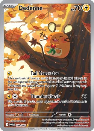 Dedenne 093/088 - Holofoil - Illustration Rare