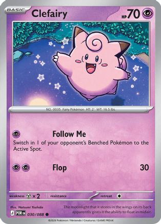 Clefairy 030/088 - Reverse Holofoil - Common