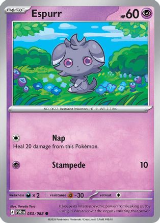 Espurr 033/088 - Reverse Holofoil - Common