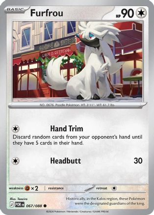 Furfrou 067 - Reverse Holofoil - Common