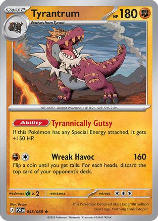 Tyrantrum (Non-Holo) - 45/88 - Rare
