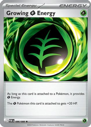 Growing Grass Energy (Non-Holo) - 86/88 - Rare