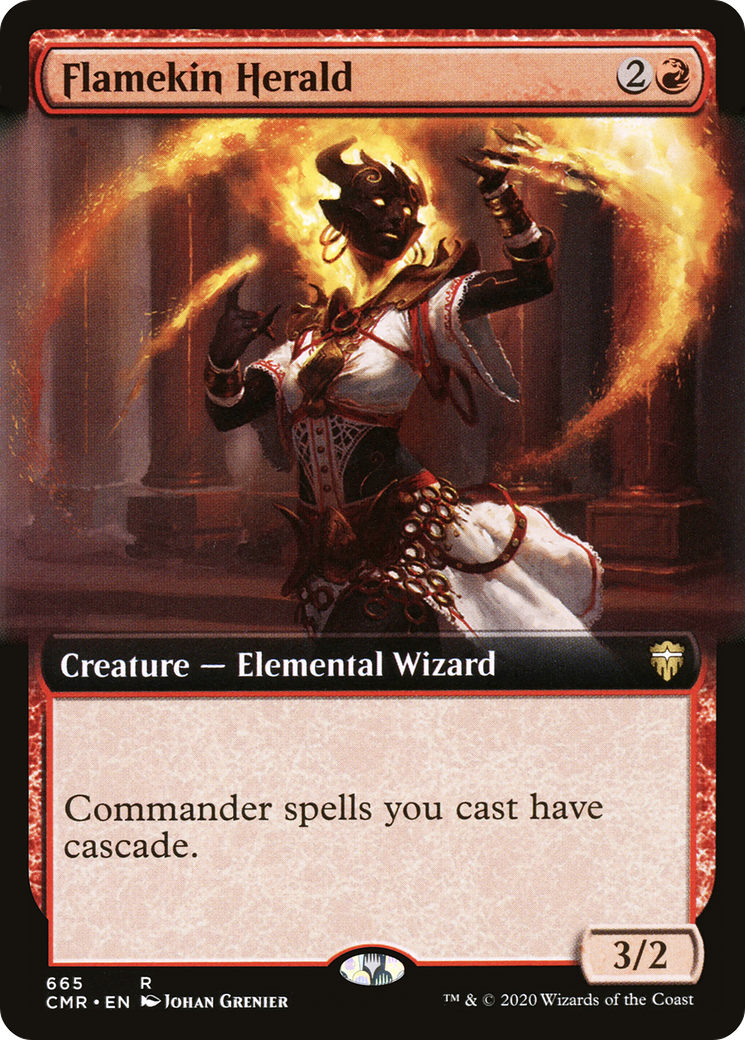 Flamekin Herald (Extended Art) (CMR-665)  Foil