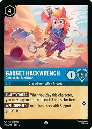 Gadget Hackwrench (Resourceful Mechanic) - 145/204 - Super Rare (Foil)