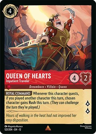 Queen of Hearts (Impatient Traveler) - 122/204 - Rare (Foil)