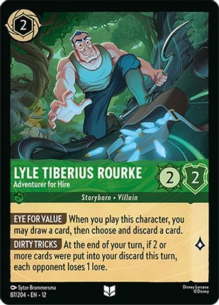 Lyle Tiberius Rourke (Adventurer for Hire) - 87/204 - Uncommon (Foil)
