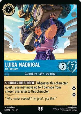 Luisa Madrigal (No Pressure) - 151/204 - Uncommon (Foil)